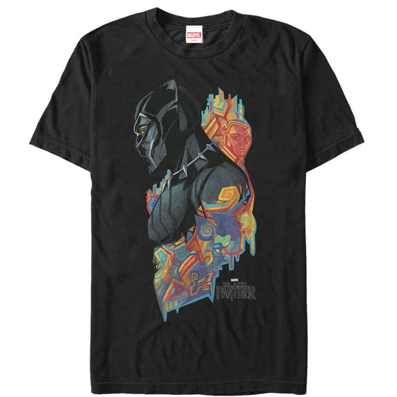 Men's Marvel Black Panther 2018 Artistic Pattern  Graphic Tee Black Small