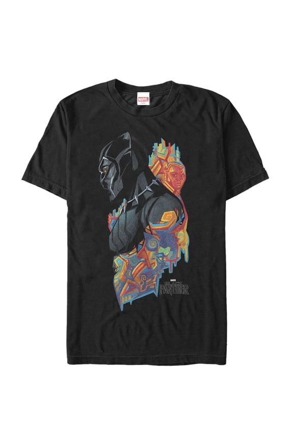 Men's Marvel Black Panther 2018 Artistic Pattern Graphic Tee Black X Large