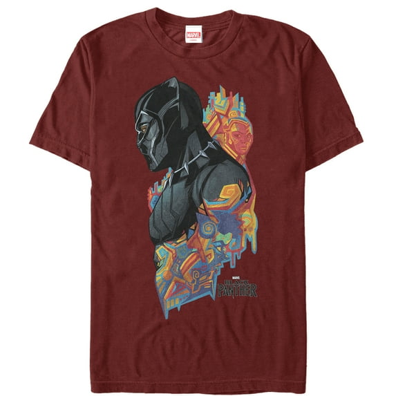 Men's Marvel Black Panther 2018 Artistic Pattern Graphic Tee Cardinal 3X Large