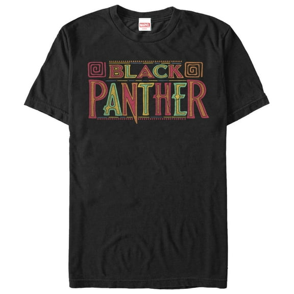 Men's Marvel Black Panther 2018 Bright Title  Graphic Tee Black Small