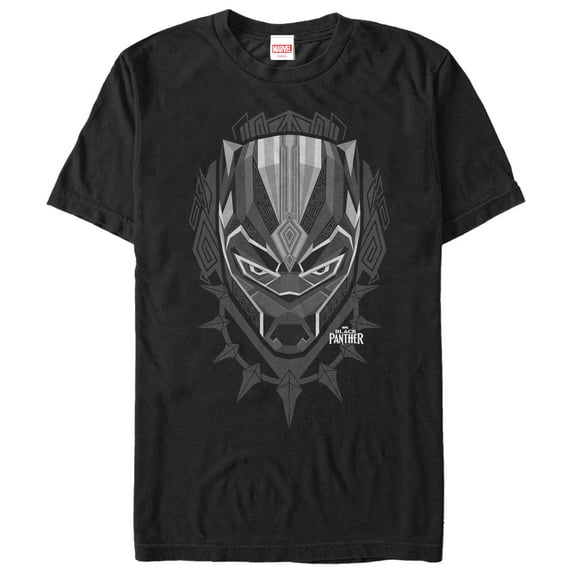 Men's Marvel Black Panther 2018 Geometric Mask Graphic Tee Black 2X Large