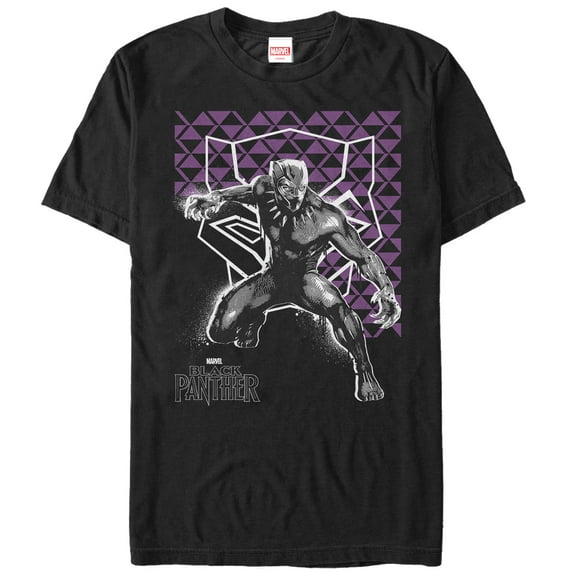 Men's Marvel Black Panther 2018 Geometric Pattern Graphic Tee Black 5X Large