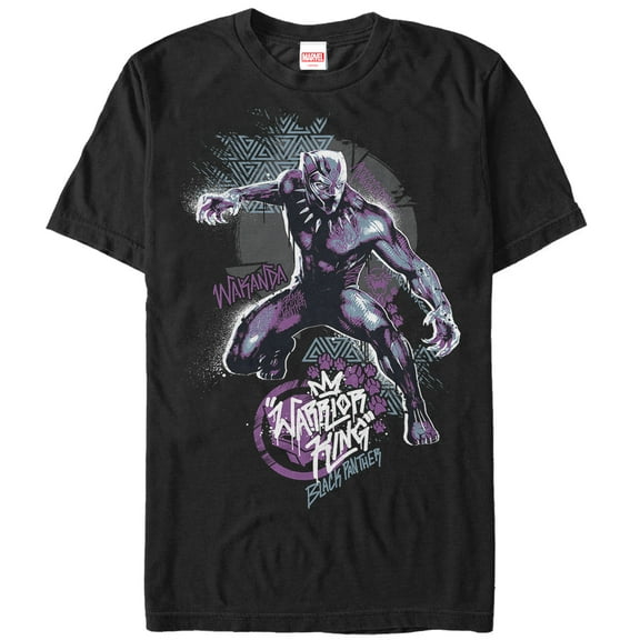 Men's Marvel Black Panther 2018 Paw Prints Graphic Tee Black Medium