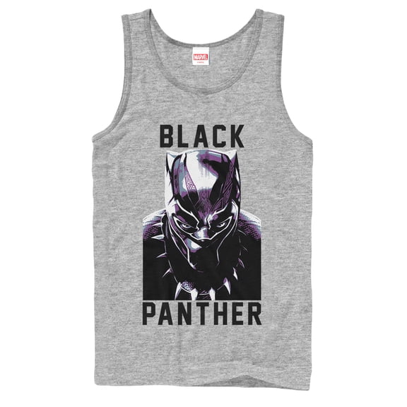 Men's Marvel Black Panther 2018 Portrait  Tank Top Athletic Heather Medium