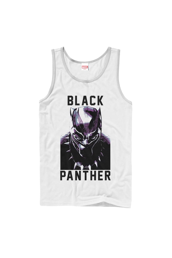 Men's Marvel Black Panther 2018 Portrait Tank Top White Large