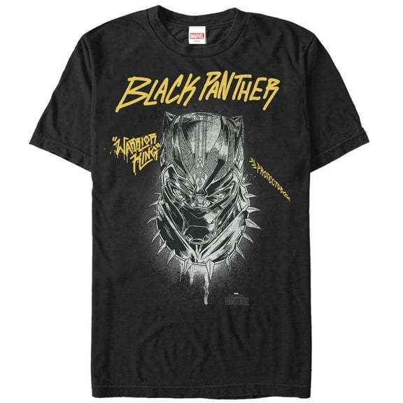 Men's Marvel Black Panther 2018 Protector  Graphic Tee Black Small