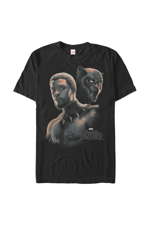 Men's Marvel Black Panther 2018 Unmasked Hero Graphic Tee Black Large