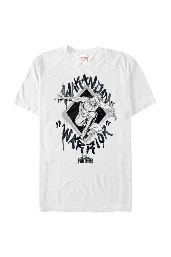Men's Marvel Black Panther 2018 Wakandan Warrior Graphic Tee White X Large