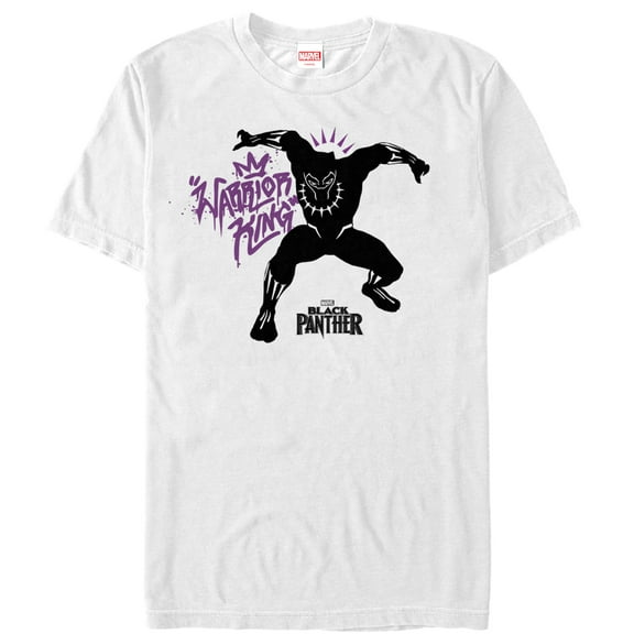 Men's Marvel Black Panther 2018 Warrior King  Graphic Tee White Medium