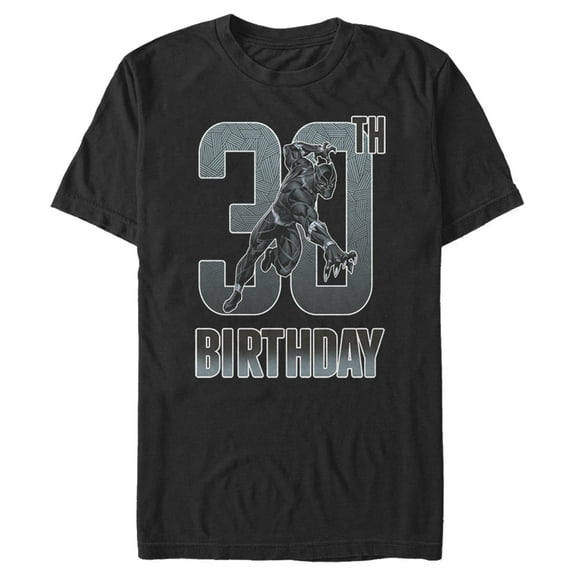 Men's Marvel Black Panther 30th Birthday  Graphic Tee Black Medium
