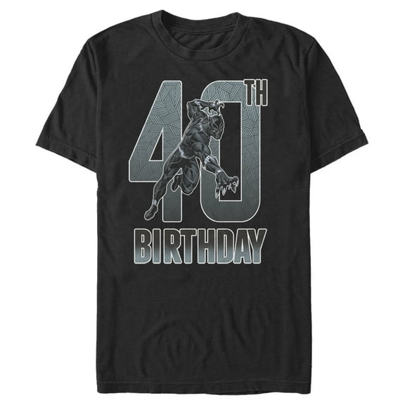 Men's Marvel Black Panther 40th Birthday Graphic Tee Black 3X Large