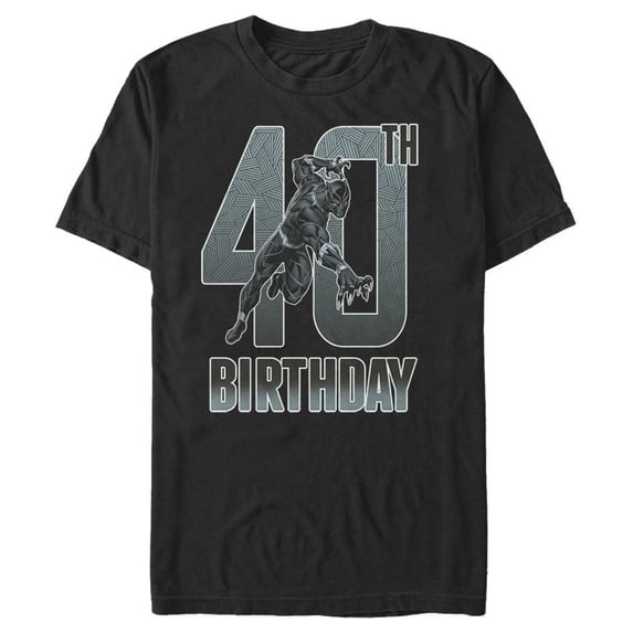 Men's Marvel Black Panther 40th Birthday Graphic Tee Black Small