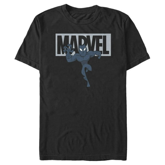 Men's Marvel Black Panther Brick Logo Graphic Tee Black 3X Large