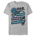 thumbnail image 1 of Men's Marvel Black Panther Dad You are Strong Smart Fearless Graphic Tee Athletic Heather 2X Large, 1 of 5