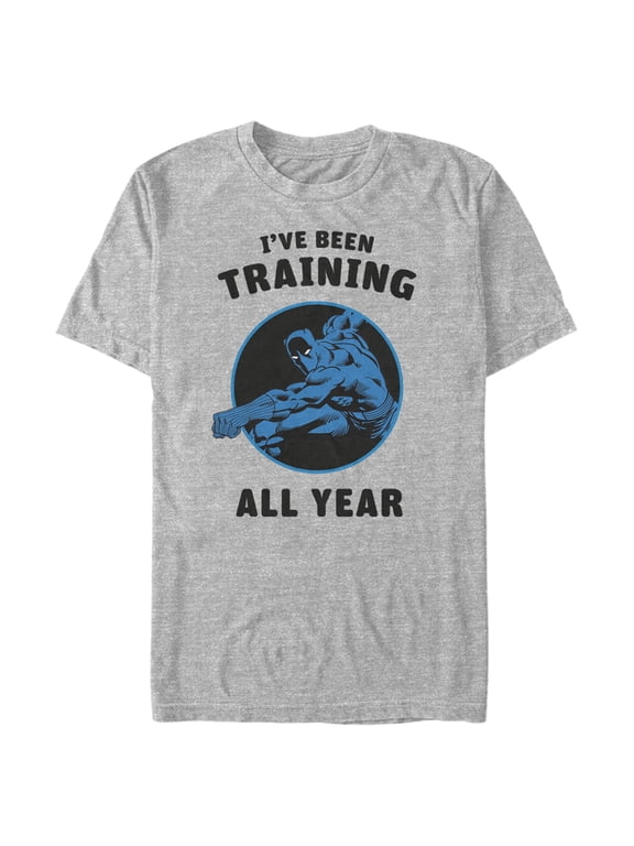 Men's Marvel Black Panther I've Been Training All Year Graphic Tee Athletic Heather Small