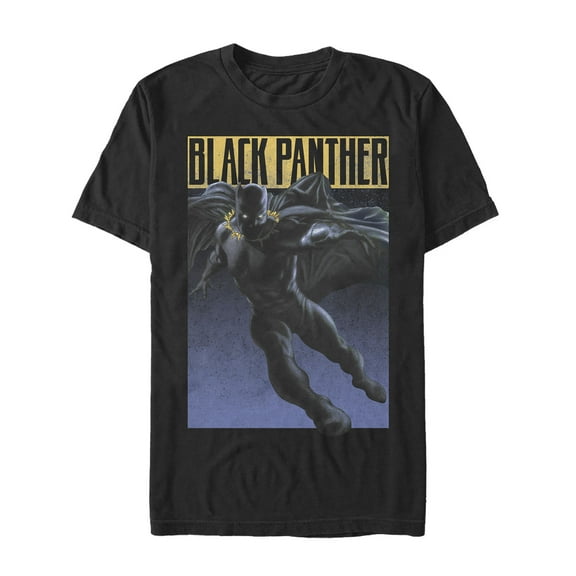 Men's Marvel Black Panther Jump  Graphic Tee Black 3X Large