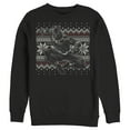 thumbnail image 1 of Men's Marvel Black Panther Knit Pattern Print Sweatshirt Black Medium, 1 of 3