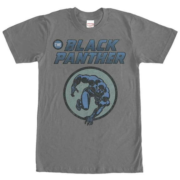 Men's Marvel Black Panther Leap  Graphic Tee Charcoal 3X Large