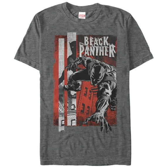Men's Marvel Black Panther Lurk Graphic Tee Charcoal Heather 4X Large