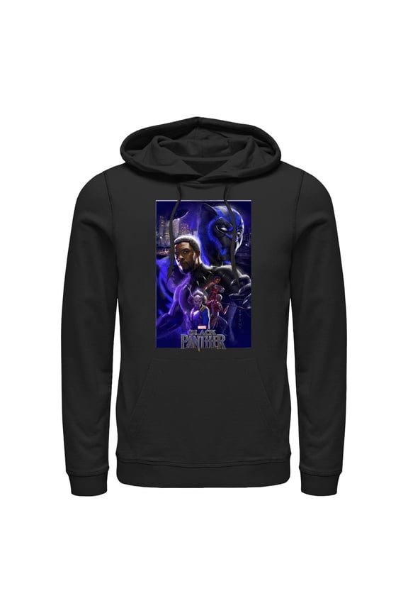 Men's Marvel: Black Panther Neon Light Pull Over Hoodie