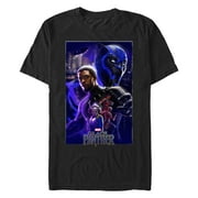 Men's Marvel: Black Panther Panther Neon Light Graphic T-Shirt