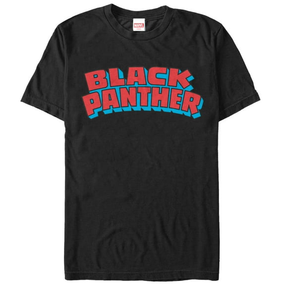 Men's Marvel Black Panther Retro Logo Graphic Tee Black 2X Large