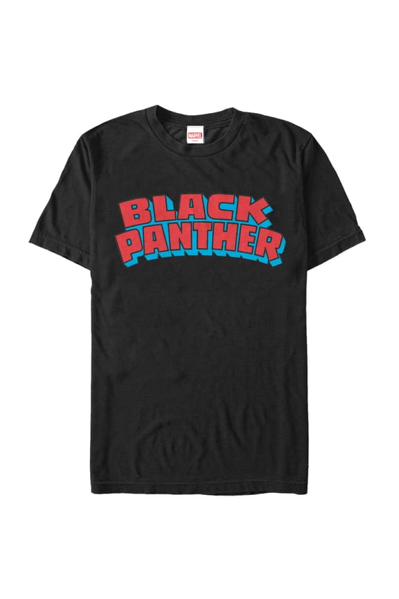 Men's Marvel Black Panther Retro Logo  Graphic Tee Black X Large