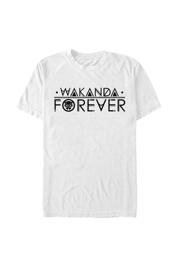 Men's Marvel Black Panther Sleek Wakanda Forever Graphic Tee White Small