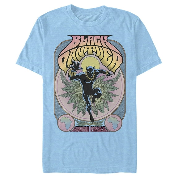 Men's Marvel Black Panther Vintage 70's Poster Style  Graphic T-Shirt