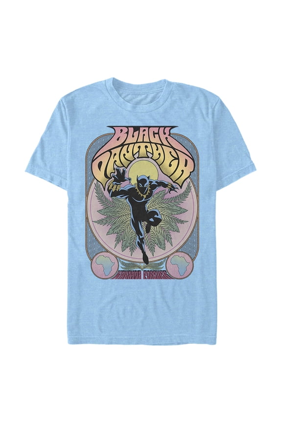 Men's Marvel Black Panther Vintage 70's Poster Style  Graphic T-Shirt