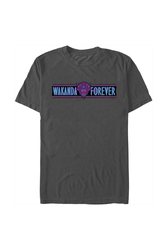 Men's Black Panther: Wakanda Forever Logo Banner  Graphic Tee Charcoal X Large