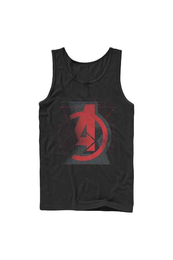 Men's Marvel Black Widow Avenger Logo Tank Top Black Medium