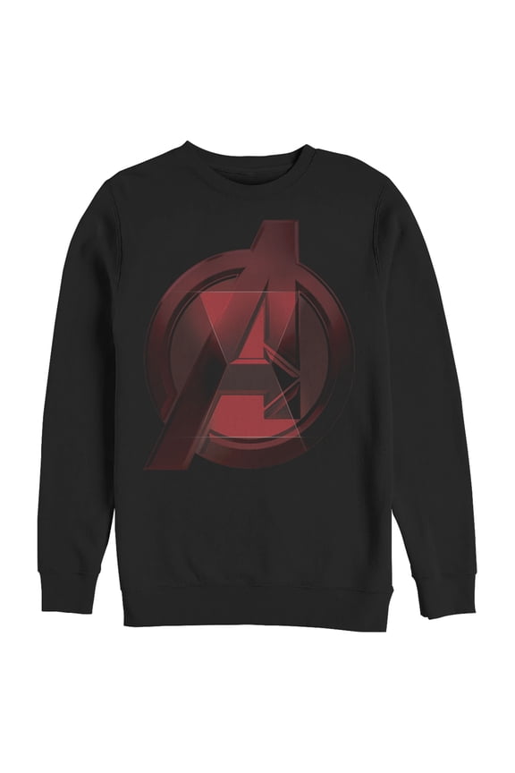 Men's Marvel Black Widow Avenger Symbol Sweatshirt Black 2X Large