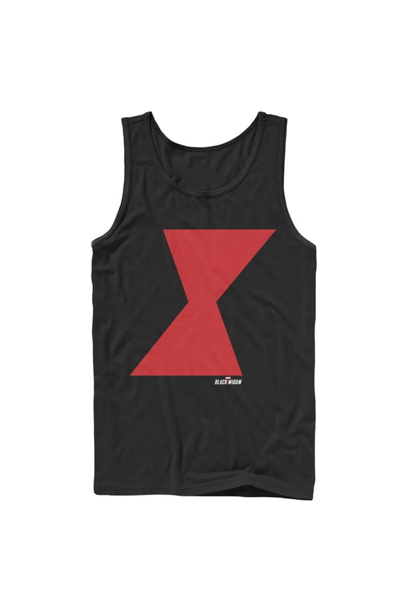 Men's Marvel Black Widow Bold Hourglass Tank Top Black 2X Large