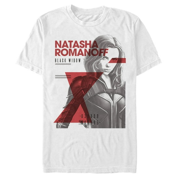 Men's Marvel Black Widow Cover Shot Graphic Tee White Large