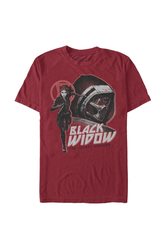 Men's Marvel Black Widow Covert Avenger  Graphic Tee Cardinal Large