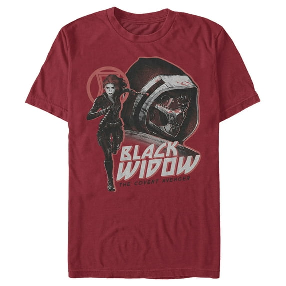 Men's Marvel Black Widow Covert Avenger Graphic Tee Cardinal Small