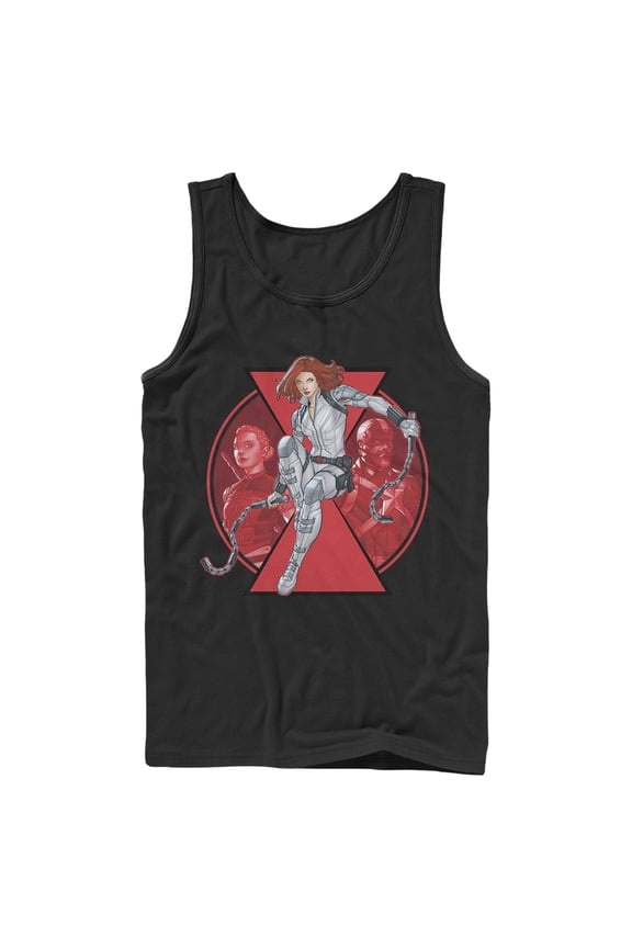 Men's Marvel Black Widow Family Circle Tank Top Black Large