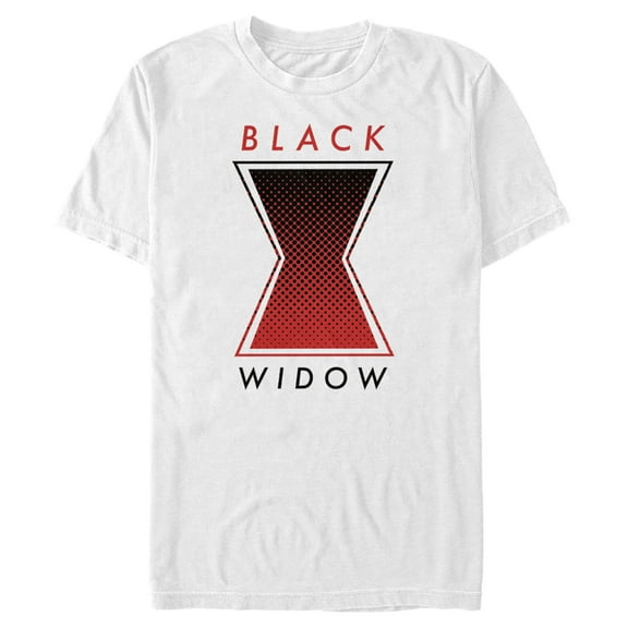 Men's Marvel Black Widow Gradient Logo Graphic Tee White 2X Large