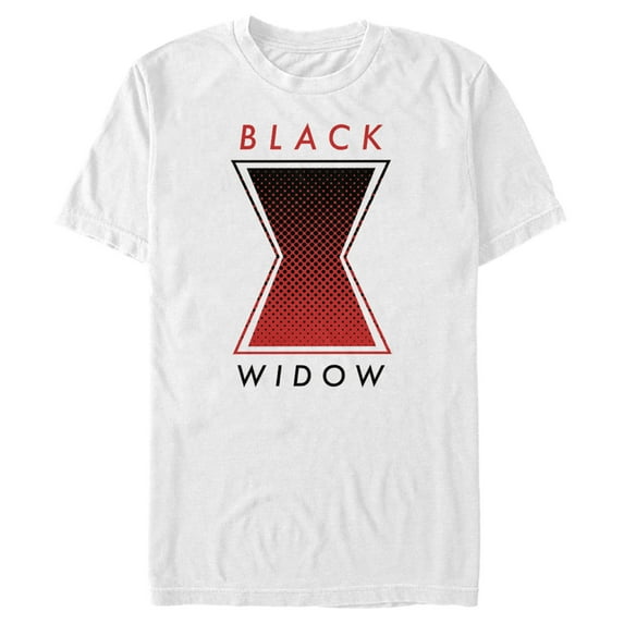 Men's Marvel Black Widow Gradient Logo Graphic Tee White 3X Large