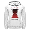 thumbnail image 1 of Men's Marvel Black Widow Gradient Logo Pull Over Hoodie White X Large, 1 of 3