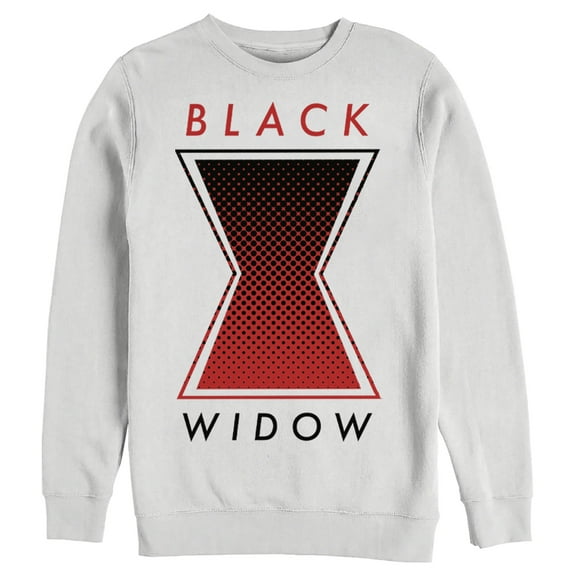 Men's Marvel Black Widow Gradient Logo Sweatshirt White X Large