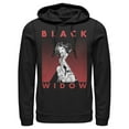 thumbnail image 1 of Men's Marvel Black Widow Gradient Pose  Pull Over Hoodie Black Small, 1 of 3