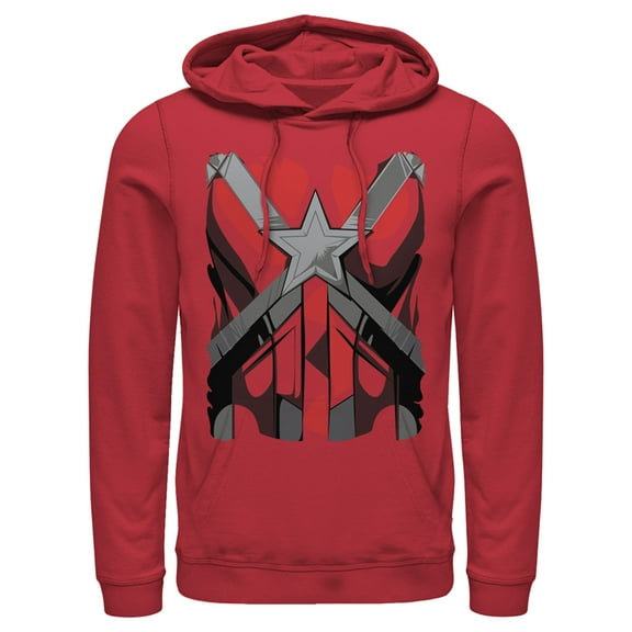 Men's Marvel Black Widow Guardian Costume  Pull Over Hoodie Red X Large