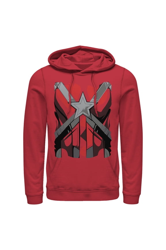 Men's Marvel Black Widow Guardian Costume Pull Over Hoodie Red X Large