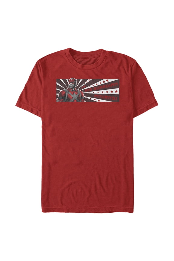 Men's Marvel Black Widow Guardian Flag  Graphic Tee Red Large
