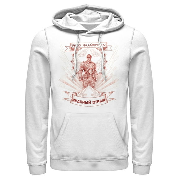 Men's Marvel Black Widow Guardian Halo  Pull Over Hoodie White Large