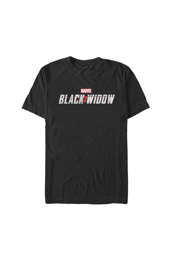 Men's Marvel Black Widow Movie Logo Graphic Tee Black Medium