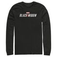 thumbnail image 1 of Men's Marvel Black Widow Movie Logo  Long Sleeve Shirt Black 2X Large, 1 of 3