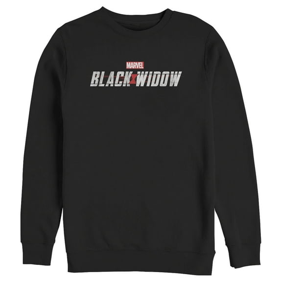 Men's Marvel Black Widow Movie Logo  Sweatshirt Black Small